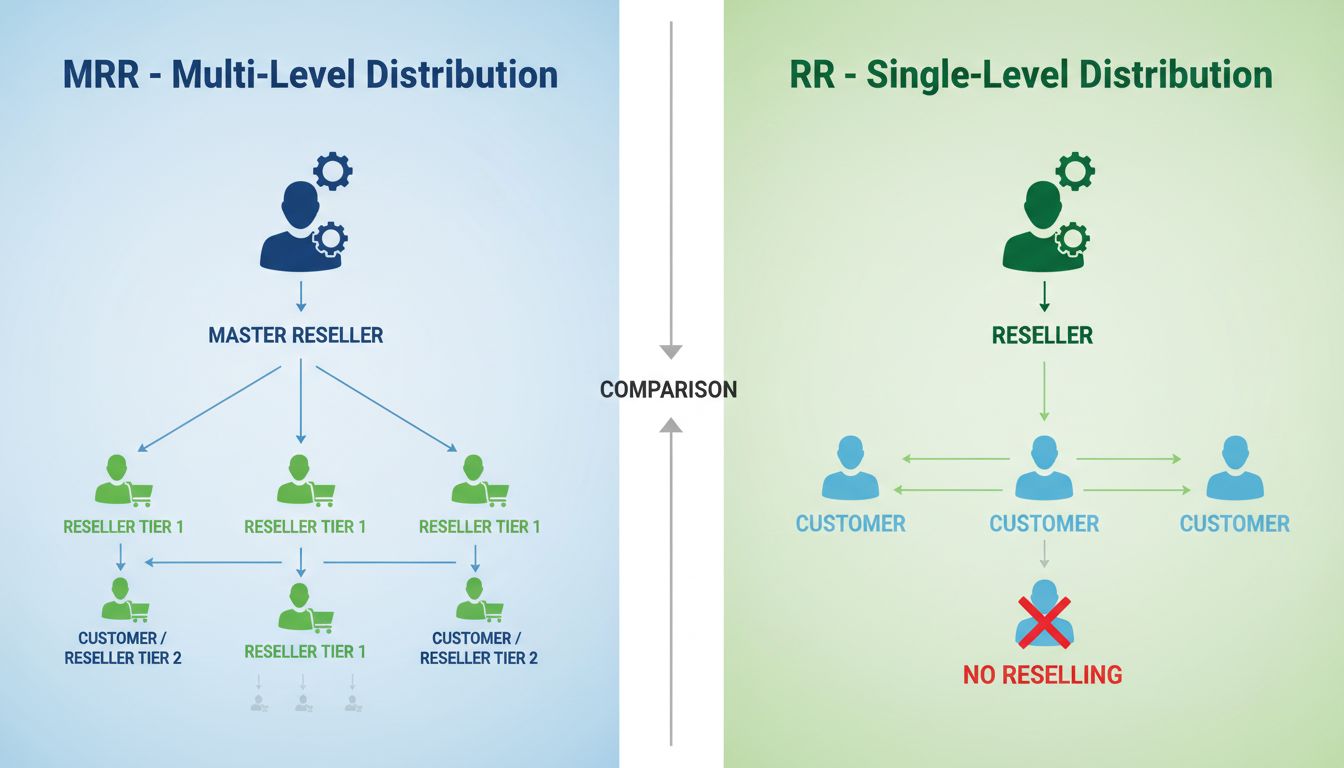 MRR és RR értékesítési jogok összehasonlító diagram
