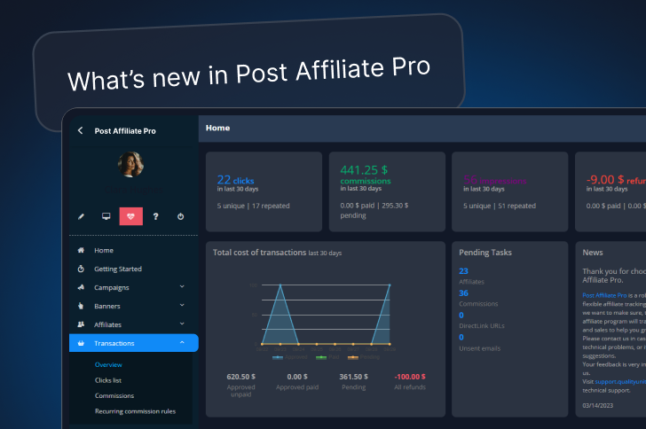 Tekintse meg a Post Affiliate Pro összes legújabb termékfrissítését.