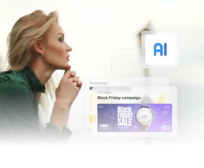 AI kreatív optimalizálási irányítópult, amely a banner CTR-jét, konverziós arányait és teljesítményajánlásait mutatja